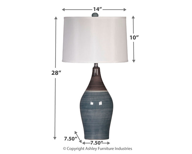 Niobe Ceramic Table Lamp (2/CN)